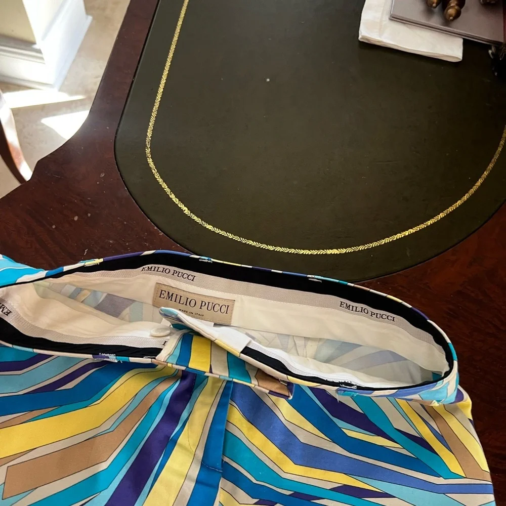 Emilio Pucci  Multicolor Print Cotton Terry Shorts S - Picture 3 of 3